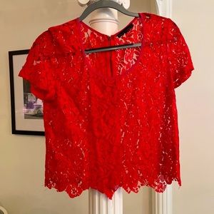 Red Lace Top